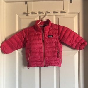 Patagonia down jacket pink girls 12-18 month